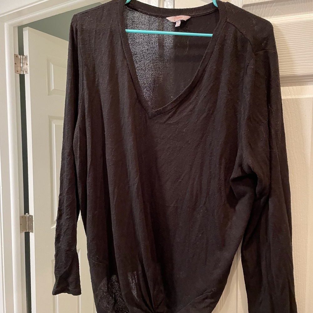 Long sleeved black candies sweater
